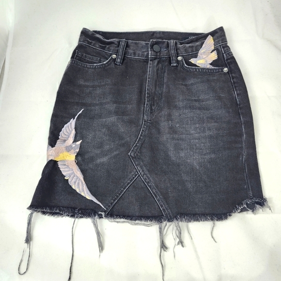 All Saints Dresses & Skirts - All Saints Bird Skirt Black Denim  Mini Size 00